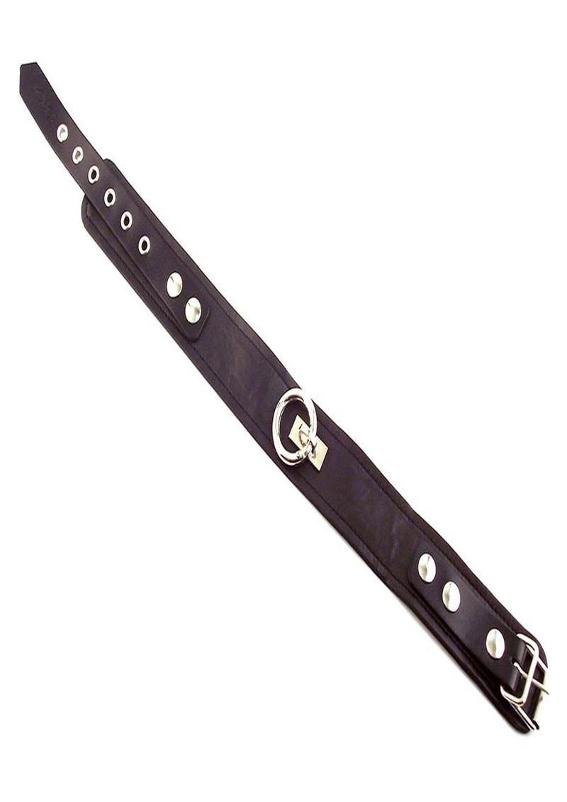 ROUGE Leather Plain Collar – Removable O-Ring 21 Inches Collar > Bondage Gear > Collars & Leashes