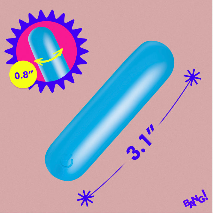 Bang Flexible Silicone Bullet Vibrator Blue > Vibrators > Mini Vibrators