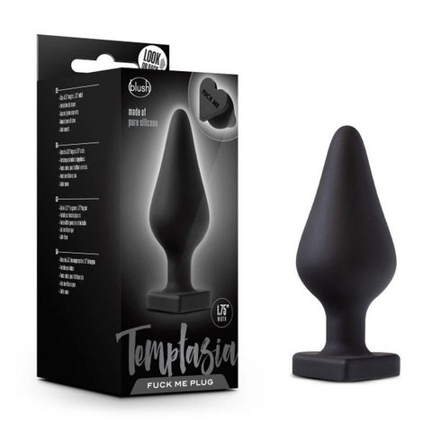 Temptasia Heart-Shaped Butt Plug Black for Intimate Play