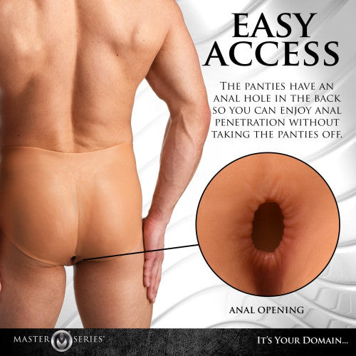 Master Series Pussy Panties Silicone Vagina and Ass Panties Small Light Color Bodyforms