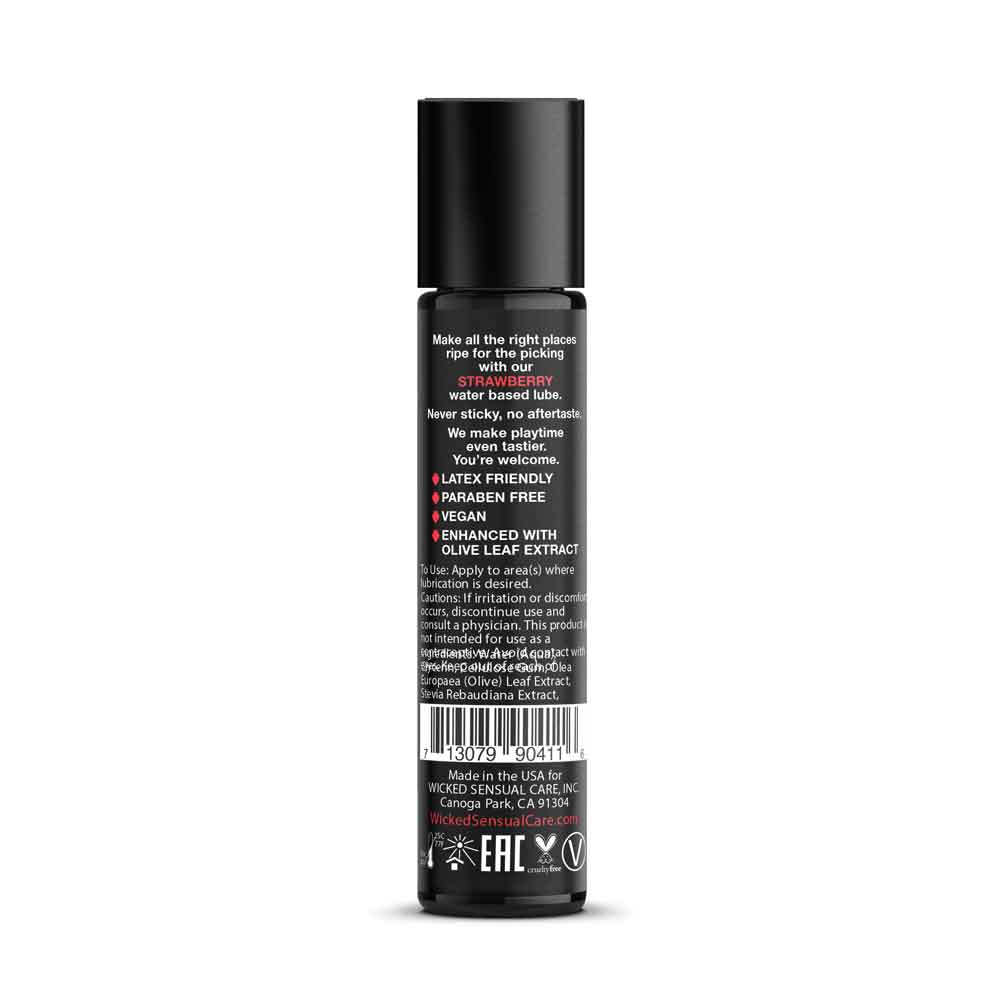 Wicked Aqua Strawberry Water Based Lubricant – 30ml, 60ml & 120ml > Lube > Flavoured