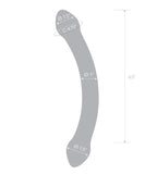 Glas 8 Inch Red Head Double Dildo Spiral Bulbous Glass Toy