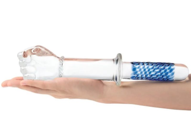 Glas 6.75 Inch Purple G-Spot Tickler Hand Blown Glass Dildo