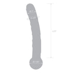 Glas 7.5 Inch Orange Tickler Textured Glass Dildo with Easy Grip Base > Glass > Dildos