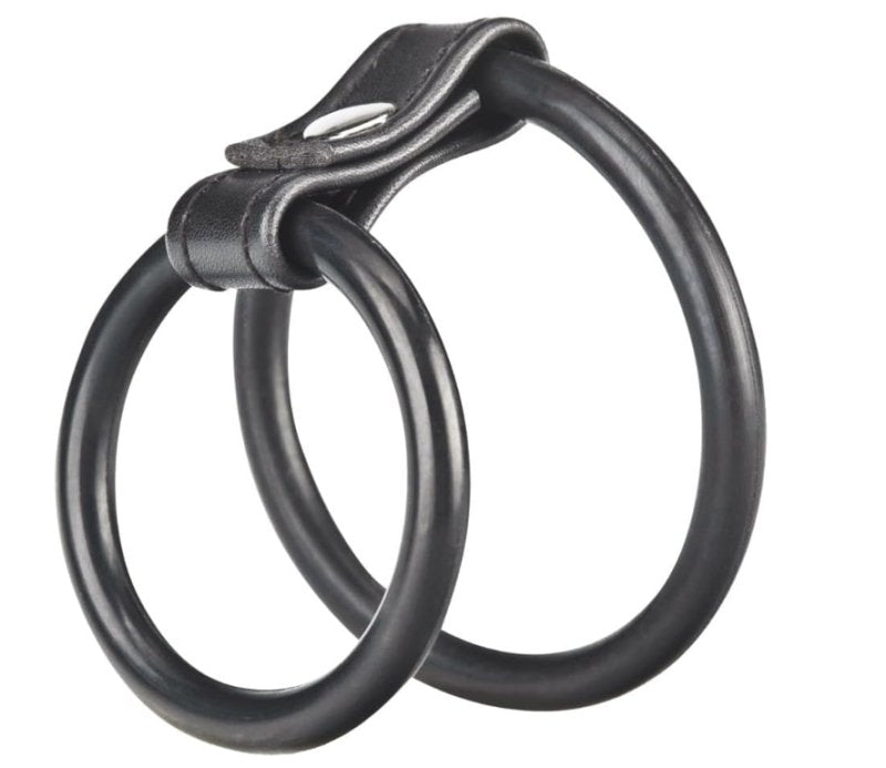 Electric Eel Blue Line Duo Soft Stretchy Rubber Cock and Ball Ring - Durable Ring > Clothes > Mens Leather