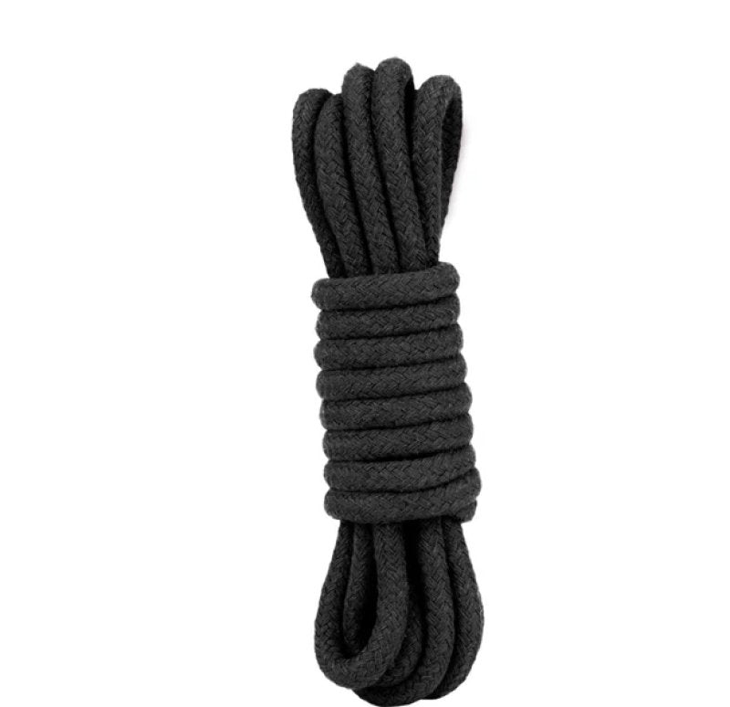 Lux Fetish Bondage Rope 3 Meter 10 Feet Soft Cotton Black > Bondage Gear > Rope