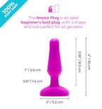 b-Vibe Novice Plug Fuchsia Small Beginner-Friendly Vibrating Anal Plug with Remote Control > Anal Range > Vibrating Butt Plugs