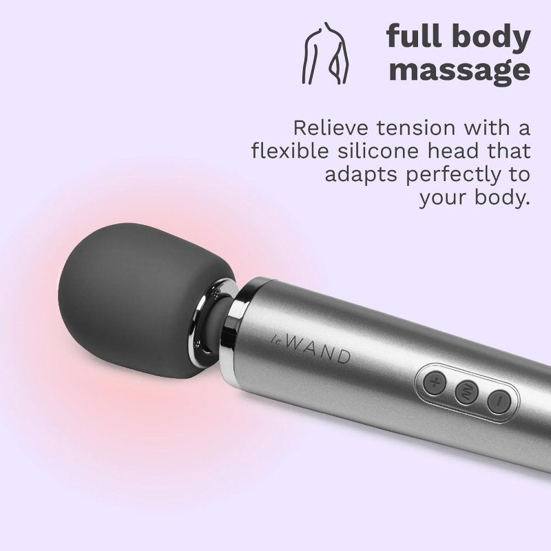 Le Wand Grey Massager with 10 Speeds and 20 Vibration Patterns > Sex Toys > Massage Wands