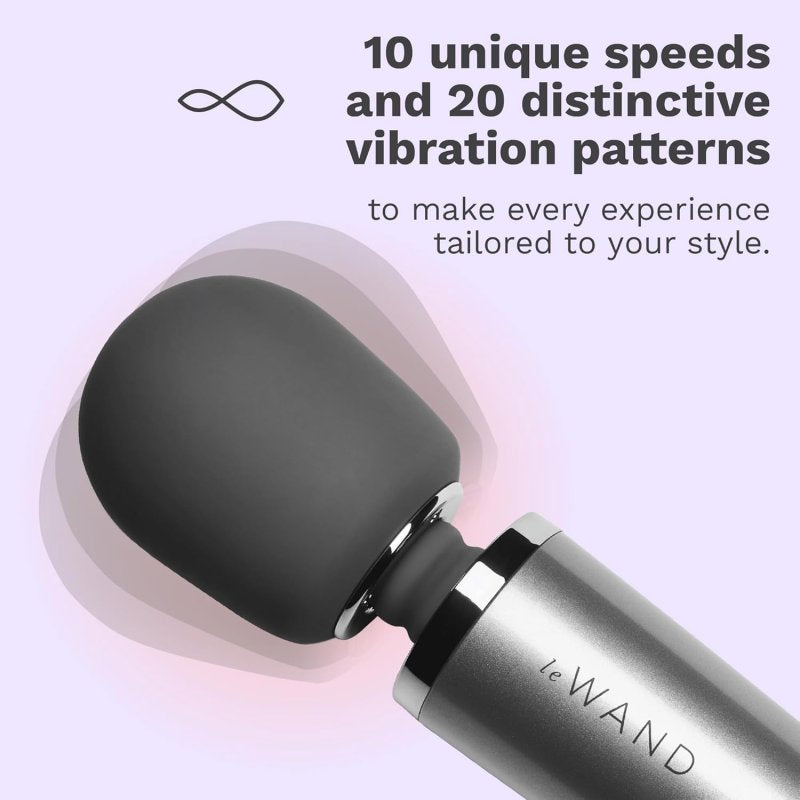 Le Wand Grey Massager with 10 Speeds and 20 Vibration Patterns > Sex Toys > Massage Wands
