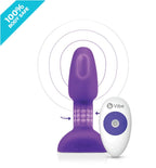 b-Vibe Rimming Petite Purple Rotating and Vibrating 5" Plug > Anal Range > Vibrating Butt Plugs