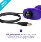 b-Vibe Rimming Petite Purple Rotating and Vibrating 5" Plug > Anal Range > Vibrating Butt Plugs