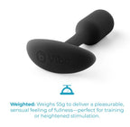 b-Vibe Snug Plug 1 (Black) – Slim Weighted Butt Plug