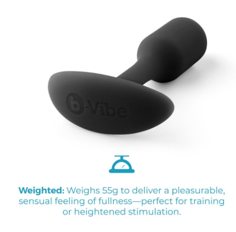 b-Vibe Snug Plug 1 (Black) – Slim Weighted Butt Plug