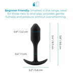 b-Vibe Snug Plug 1 (Black) – Slim Weighted Butt Plug