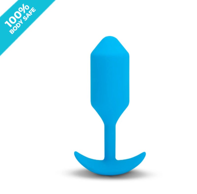 b-Vibe Snug Plug 3 Weighted Silicone Plug Teal > Anal Range > Vibrating Butt Plugs Main image