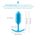 b-Vibe Snug Plug 3 Weighted Silicone Plug Teal > Anal Range > Vibrating Butt Plugs