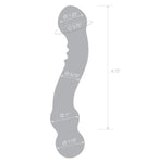Glas 6 Inch Textured Clear Glass G-Spot Dildo with Blue Accents