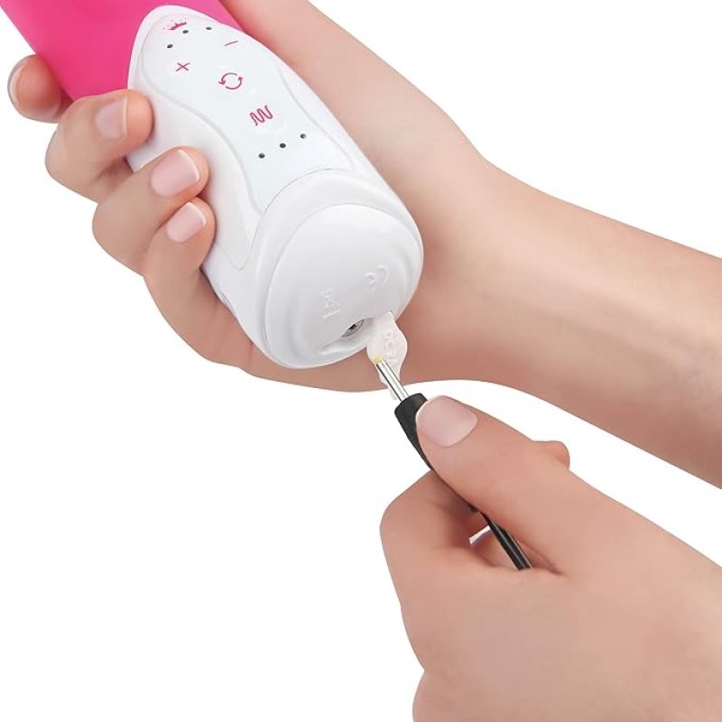 Rabbit Essentials Thrusting Rabbit Vibrator in Hot Pink with Enlarged G-Spot Tip and Charging