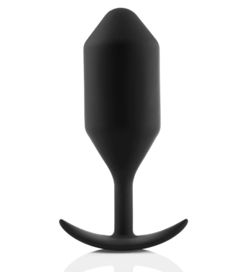 b-Vibe Snug Plug 5 (Black) – Large Weighted Silicone Butt Plug > Anal Range > Butt Plugs
