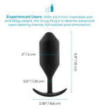 b-Vibe Snug Plug 5 (Black) – Large Weighted Silicone Butt Plug > Anal Range > Butt Plugs