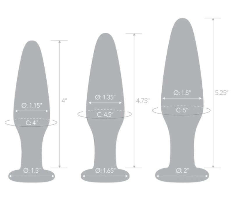 Glas 3PC Clear Glass Anal Training Set