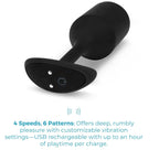 b-Vibe Vibrating Snug Plug XL Black Silicone Rechargeable > Anal Range > Vibrating Butt Plugs