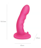 Pegasus 6 Inch Wireless Remote Control Curved Ripple Vibrator With Harness