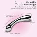 Le Wand Arch Stainless Steel Double-Ended G-Spot Stimulator Crescent Shape