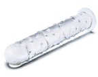 Glas 10 Inch Extra Large Clear Glass Dildo With Textured Ridges and Smooth Tapered Tip