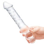 Glas 12 Inch Clear Double Ended Glass Dildo With Anal Beads