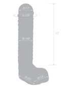 Glas 8 Inch Clear Realistic Ribbed G-Spot Dildo With Balls