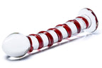 Glas 8 Inch Mr. Swirly Red Spiral Handblown Glass Dildo > Glass > Dildos