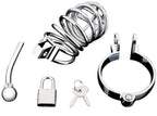 Blue Line Urethral Play Cock Cage Metal Ring – Firm Bulb Metal Cock Cage