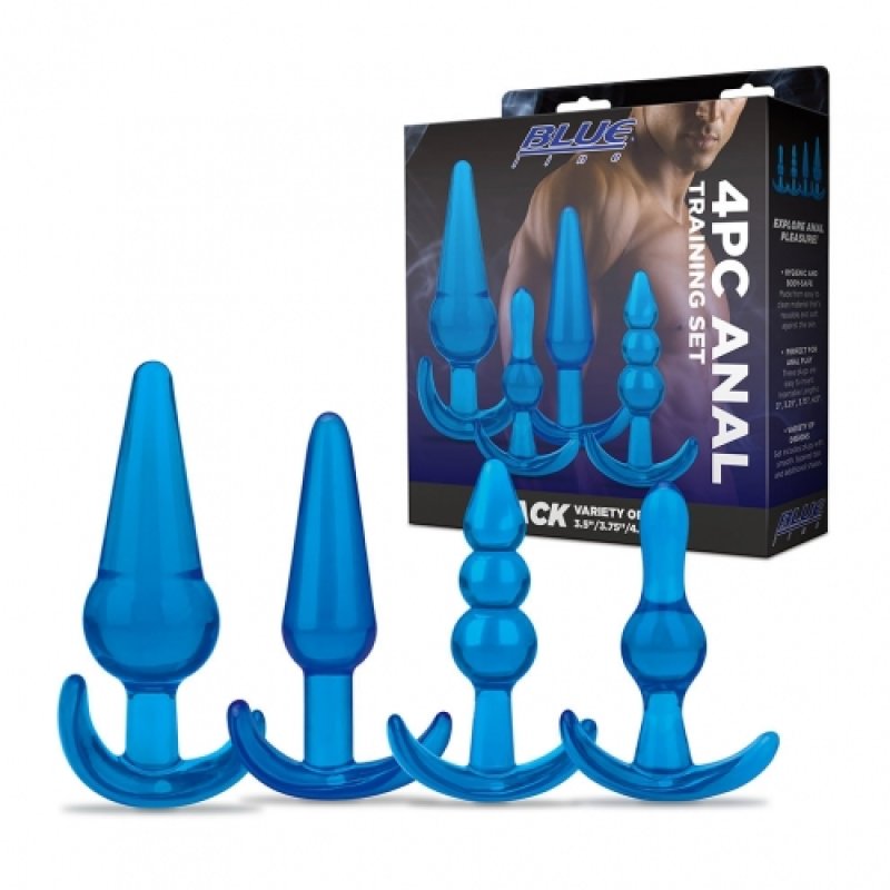 Blue Line 4-Piece Anal Training Set – Body-Safe Butt Plugs > Anal Range > Butt Plug Kits