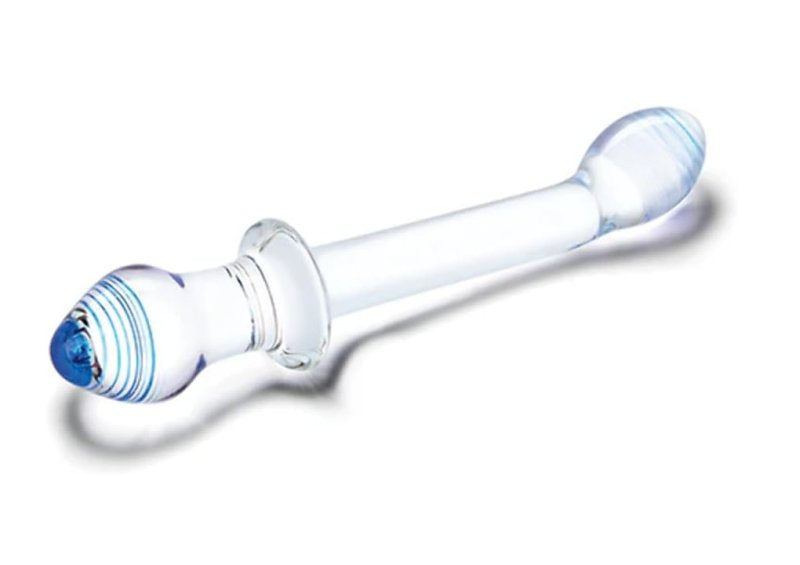 Glas 9.5" Double Play Dual-Ended Glass Dildo with Clear Smooth Design > Glass > Dildos