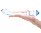 Glas 9.5" Double Play Dual-Ended Glass Dildo with Clear Smooth Design > Glass > Dildos