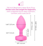 b-Vibe Vibrating Heart Plug Small Medium with 15 Patterns > Anal Range > Vibrating Butt Plugs