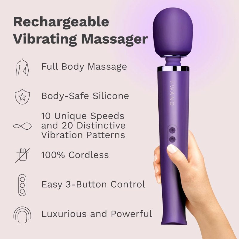 Le Wand Original Rechargeable Wand Massager – Powerful Vibrating Massager