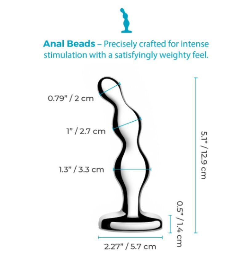 b-Vibe Stainless Steel Anal Beads 480g Body Safe Prostate Stimulator > Anal Range > Anal Beads