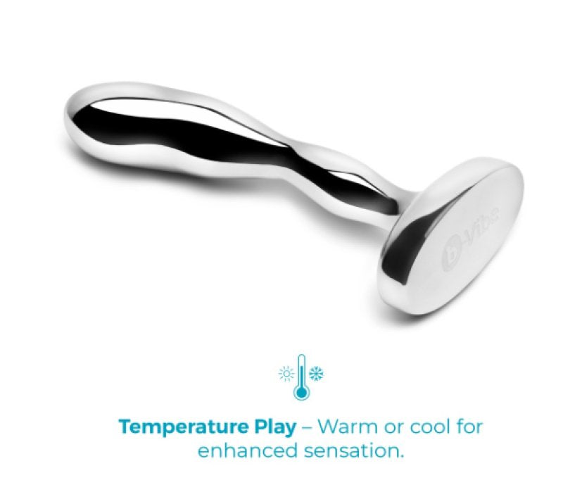 b-Vibe Stainless Steel Prostate Plug 300g Body Safe Heavy Metal P-Spot Massager > Anal Range > Prostate Plugs