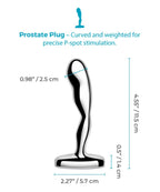 b-Vibe Stainless Steel Prostate Plug 300g Body Safe Heavy Metal P-Spot Massager > Anal Range > Prostate Plugs
