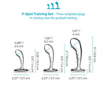 b-Vibe Stainless Steel P-Spot Training Set 3-Piece Prostate Plug Set with Weighted Plugs > Anal Range > Prostate Plugs