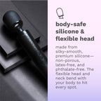 Le Wand Diecast Plug-In Massager Black Corded Metal Body with 10 Speeds and 20 Vibration Patterns
