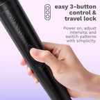Le Wand Diecast Plug-In Massager Black Corded Metal Body with 10 Speeds and 20 Vibration Patterns