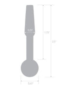 Blue Line Stainless Steel Peephole Penis Plug 1 3/4 Inch Length with Bulb Tip