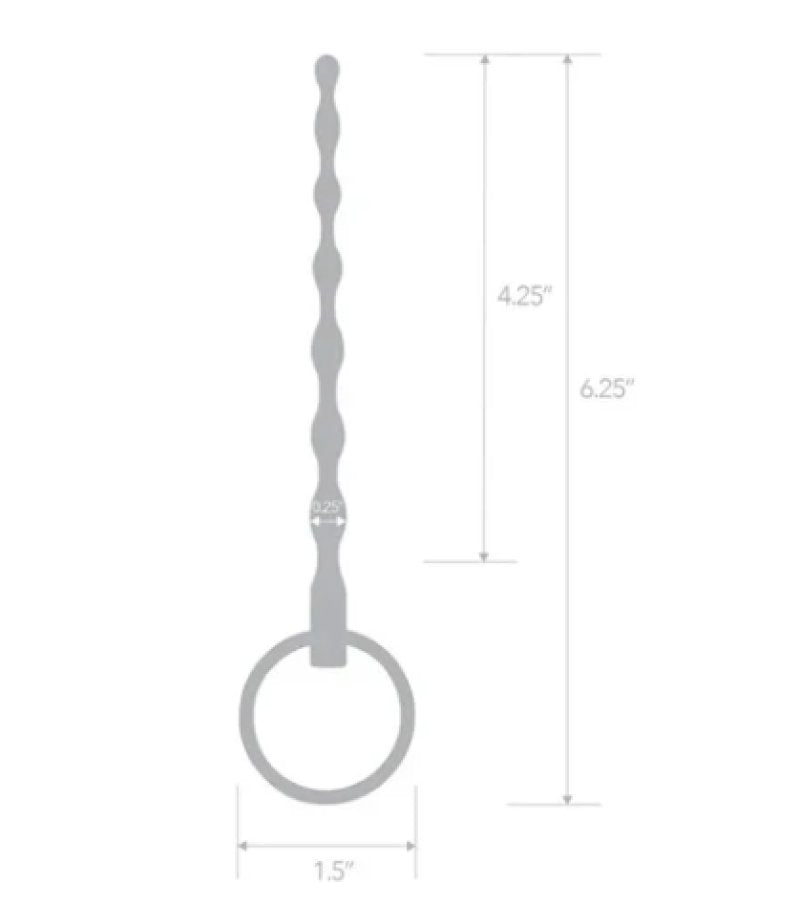 Blue Line 4.25 Inch Stainless Steel Ribbed Urethral Sound Secondary image