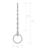 Blue Line 4.25 Inch Stainless Steel Ribbed Urethral Sound