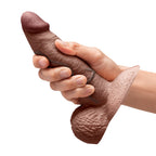 b-Vibe Slipskin Realistic Silicone Dildo 6 Inch Girthy Brown > Dildos > Realistic Dildos