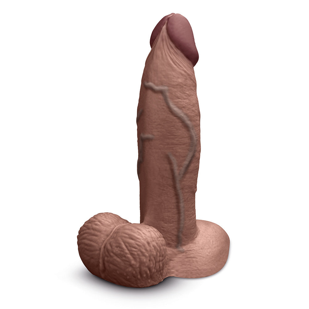 b-Vibe Slipskin Realistic Silicone Dildo 7 Inch Girthy Brown > Dildos > Realistic Dildos