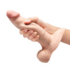 b-Vibe Slipskin Realistic Silicone Dildo 8 Inch Girthy Cream > Dildos > Realistic Dildos